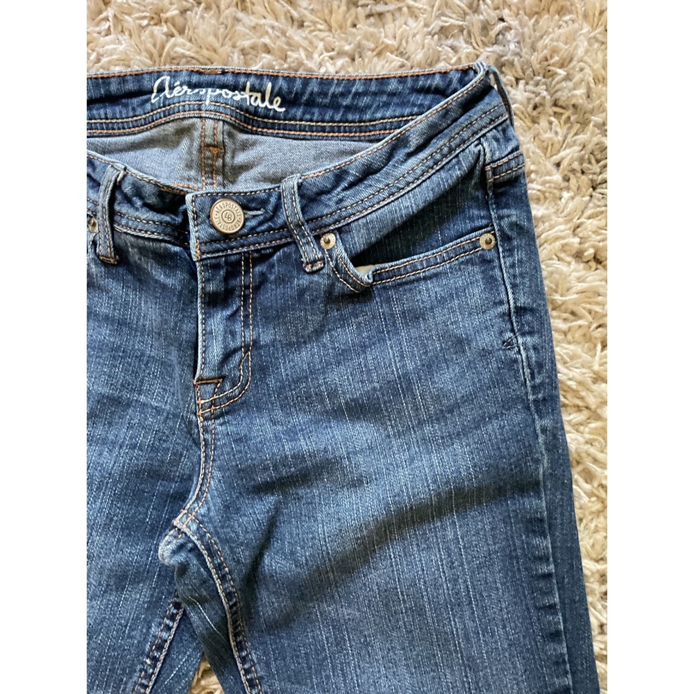 Aeropostale Chelsea Bootcut Jeans Womens 2 Regular Medium Wash Denim Blue 1935 - Picture 5 of 11
